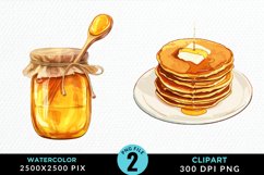 Watercolor Honey Treats Clipart Bundle Product Image 4