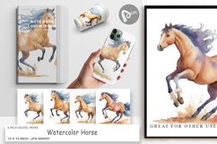 Digital Paper Watercolor Horse Product Image 1