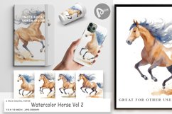 Digital Paper Watercolor Horse Product Image 1