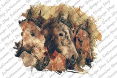 Horses Sublimation - Western Sublimation - Watercolor Horses Product Image 1