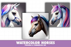 Watercolor magical horse illustration Product Image 1