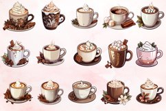 Watercolor Hot Cocoa Clipart Bundle Product Image 2