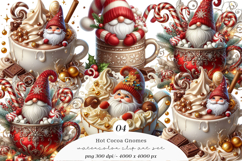 Watercolor Hot Cocoa Gnomes Clipart Product Image 1