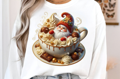 Watercolor Hot Cocoa Gnomes Clipart Product Image 3