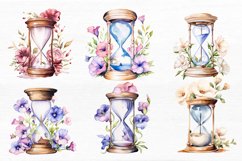 Hourglass Flower Watercolor Sublimation Clipart Product Image 7