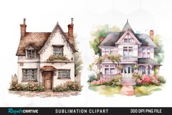 Watercolor House Artwork Clipart Product Image 1