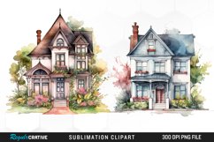 Watercolor House Artwork Clipart Product Image 1