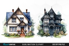 Watercolor House Artwork Clipart Product Image 1