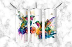 Hummingbird Watercolor 20 oz Skinny Tumbler Product Image 1