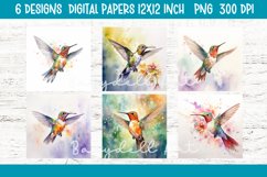 Watercolor Humming Paper Background |Digita Paper PNG Product Image 1