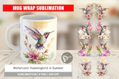 Mug Wrap Design Hummingbird Summer Product Image 1
