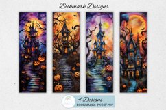 Watercolor Hunted Castle Bookmark Design PNG I Printable Product Image 1