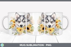 GorgeousWild Flowers Husky Mug Wrap design.