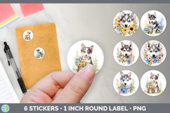 Bundle of six Wild Flowers Husky Stickers designs.