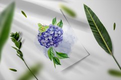 Watercolor garden flowers, hydrangea, roses, tulips Product Image 10