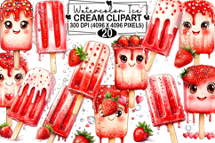 Watercolor Ice Cream Clipart Png Product Image 1