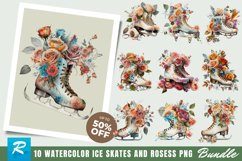 Watercolor Ice Skates and Roses Clipart Bundle,Watercolor Ice Skates Clipart Bundle,xmas sublimation,graphics bundle,digital clipart,holiday icons,commercial use,Nutcracker clipart,Winter graphics,nutcracker christmas,christmas ballet,clara clipart,nutcra