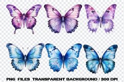 Butterfly Watercolor Clipart Sublimation PNG Product Image 4