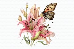 Lily Butterfly Watercolor Sublimation Product Image 5