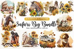 Safari Big Bundle | Vacation &amp; Travel Cliparts bundle Product Image 1
