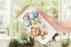 Watercolor Teddy Bear Glass Can Wraps Product Image 2