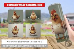 Tumbler Wrap Illustration Chicken Product Image 1