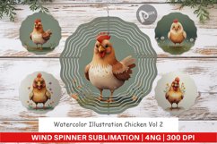 Wind Spinner Illustration Chicken Product Image 1