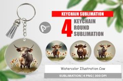 Keychain Illustration Cow Product Image 1