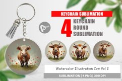 Keychain Illustration Cow Product Image 1