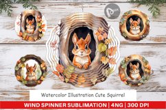 Wind Spinner Watercolor Squirrel Product Image 1