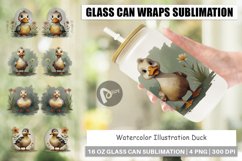 Glass Can Wraps Illustration Duck Product Image 1