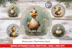 Wind Spinner Illustration Duck Product Image 1