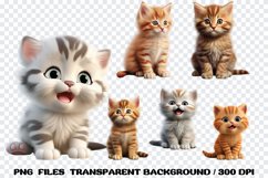 Cute Kitten Clipart Sublimation PNG Product Image 3