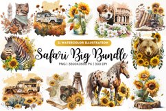 Safari Big Bundle | Vacation &amp; Travel Cliparts bundle Product Image 1
