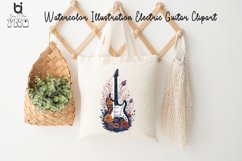 Watercolor Illustration Electric Guitar Clipart, Product Image 7