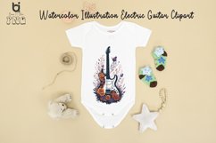 Watercolor Illustration Electric Guitar Clipart, Product Image 9