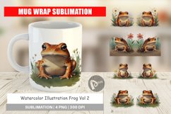 Mug Wrap Design Illustration Frog Product Image 1