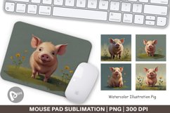 Mouse Pad Illustration Pig Product Image 1
