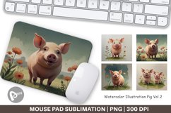 Mouse Pad Illustration Pig Product Image 1
