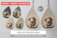 Earring Teardrop Illustration Sheep Product Image 1