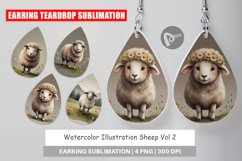 Earring Teardrop Illustration Sheep Product Image 1
