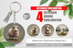 Keychain Illustration Sheep Product Image 1