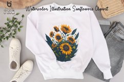 Watercolor Illustration Sunflowers Clipart, Mug PNG Design Product Image 10