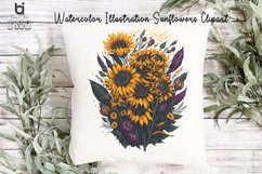 Watercolor Illustration Sunflowers Clipart, Mug PNG Design Product Image 9