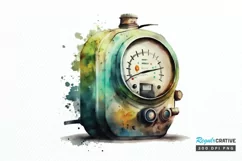 Watercolor Indicator Gas Tank PNG Clipart Product Image 1
