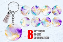 Watercolor ink and gold liquid Keychain | Keyring Product Image 1