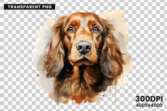 watercolor irish setter clipart, irish setter png, irish setter sublimation design, dog clipart watercolor, setter dog printable art, pet lover sublimation, cute irish setter png, irish setter digital illustration, red setter dog clipart, hunting dog desi