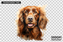 watercolor irish setter clipart, irish setter png, irish setter sublimation design, dog clipart watercolor, setter dog printable art, pet lover sublimation, cute irish setter png, irish setter digital illustration, red setter dog clipart, hunting dog desi