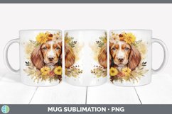 GorgeousWild Flowers Irish Setters Mug Wrap design.