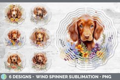 Bundle of six Wild Flowers Irish Setters Wind Spinner designs.